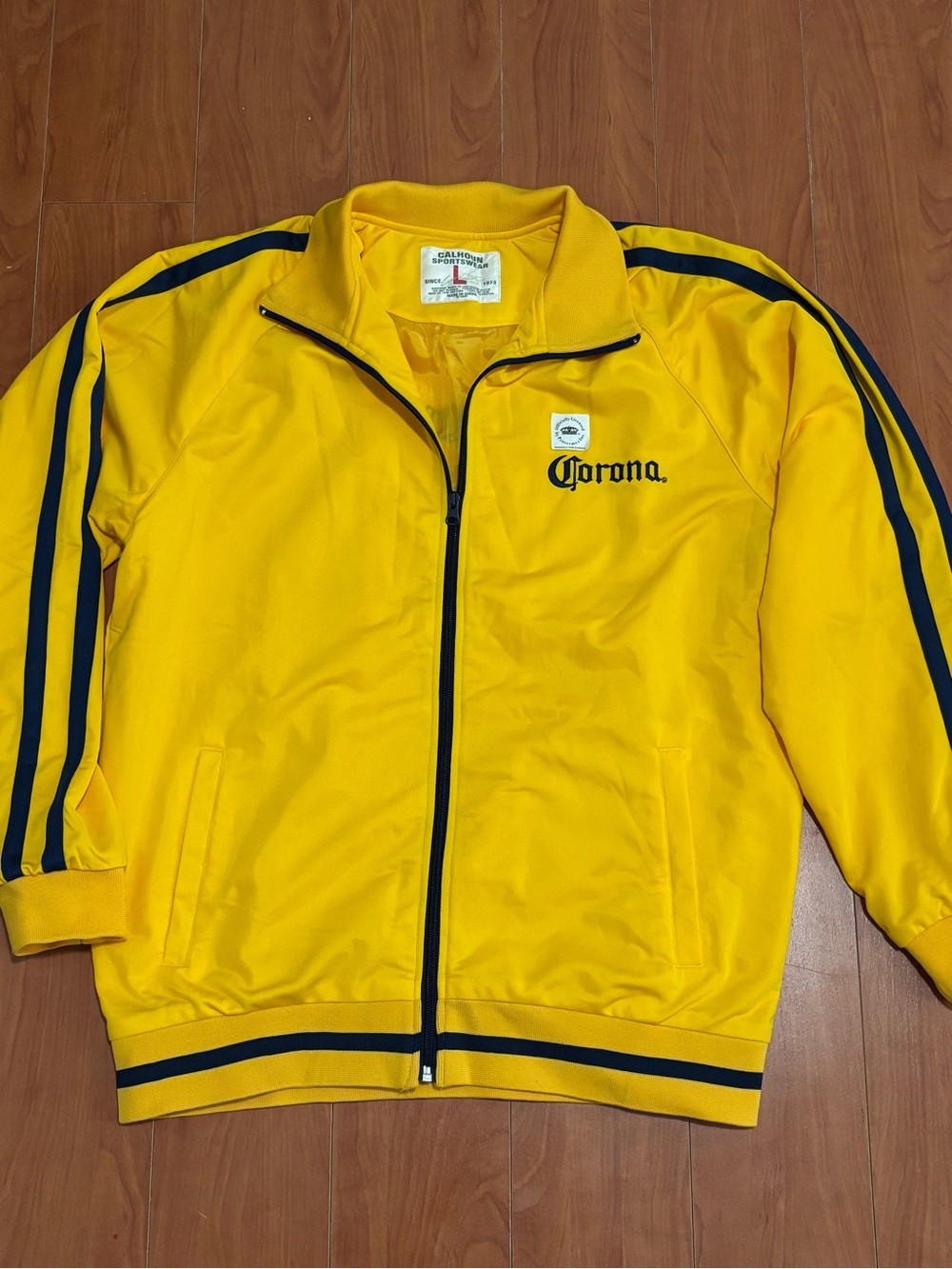 Vintage Calhoun Sportswear Corona Beer Track Jacket - Size Large